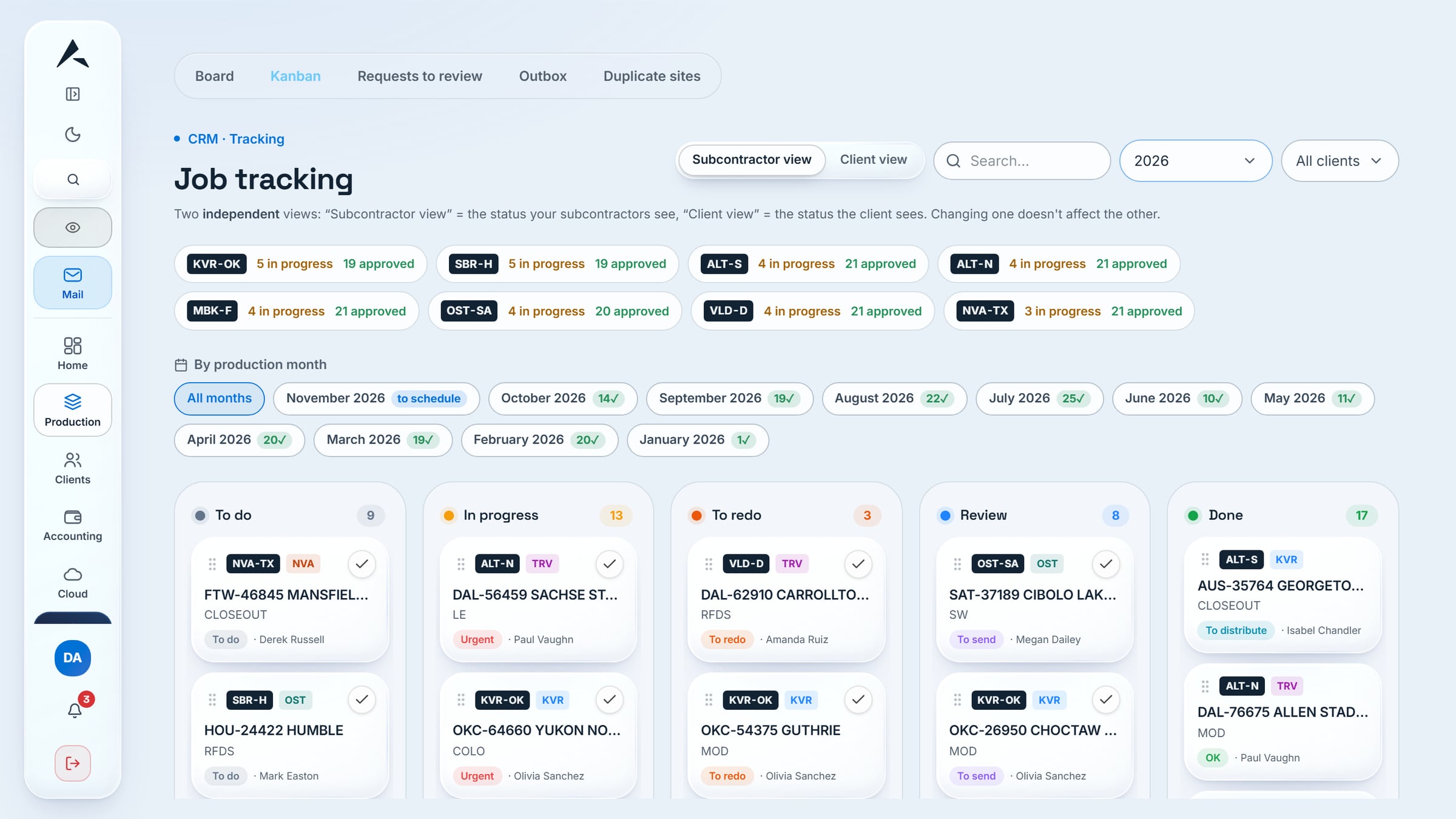 Job tracking