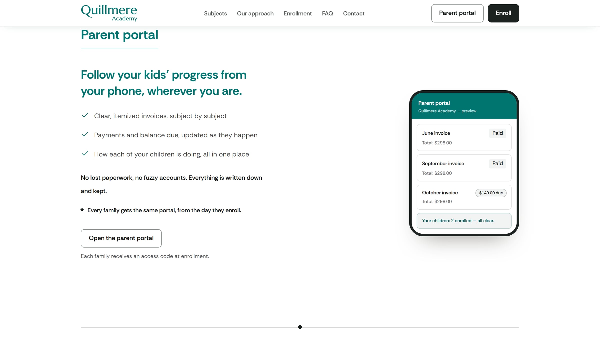 The parents’ area, explained