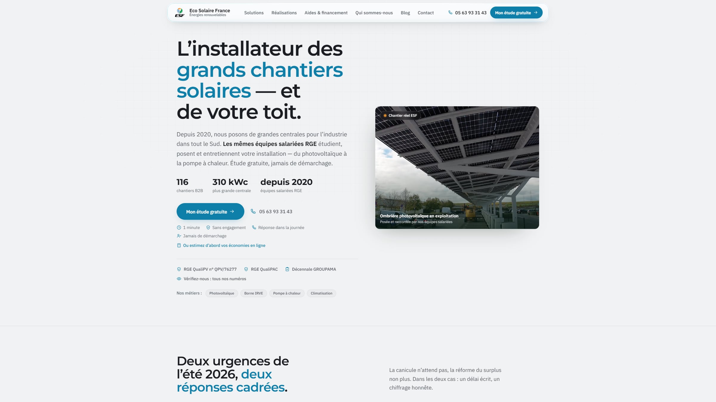 L'accueil et la preuve par les chantiers